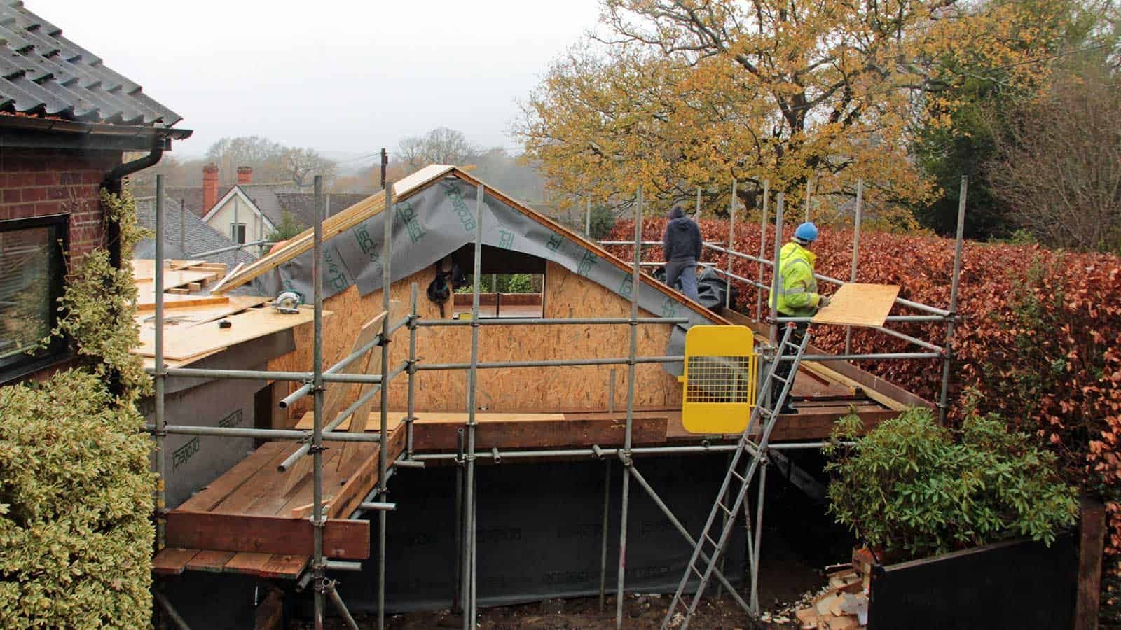 Near-Passivhaus Annex - SIPs Day 7, view 1