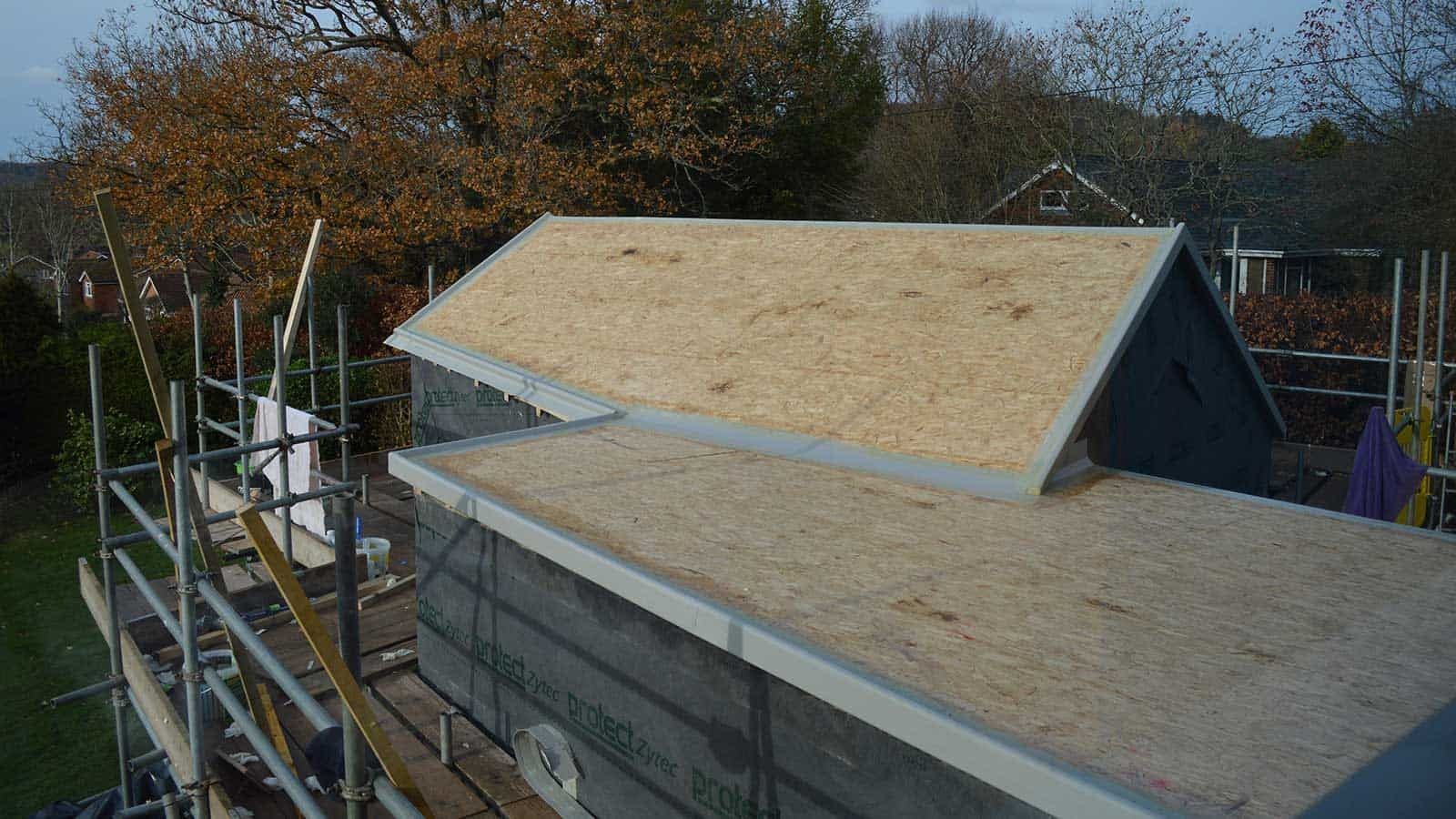 Near-Passivhaus Annex - construction continues, view 1