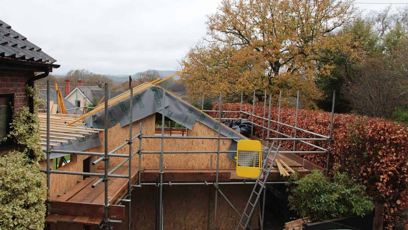 Near-Passivhaus Annex - SIPs Day 6, view 1