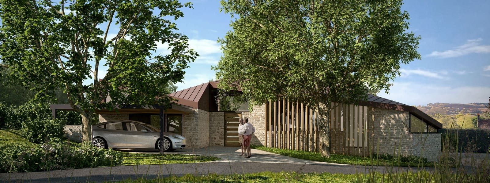 New-build, low-energy design, Waverley, Surrey, view 1