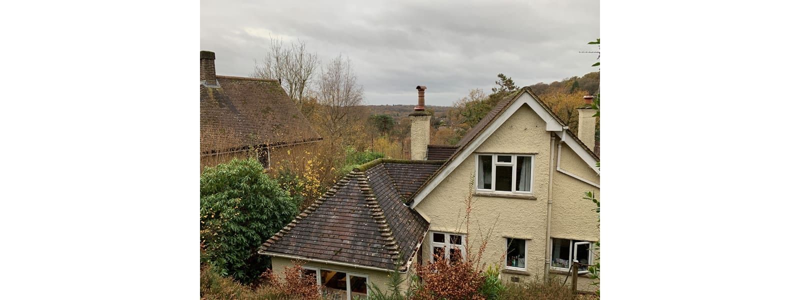 Planning granted to modernise & extend 1950s bungalow, Haslemere, Surrey, view 2