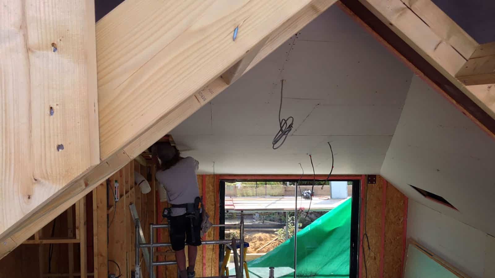 Upside-down house conversion in progress, view 3