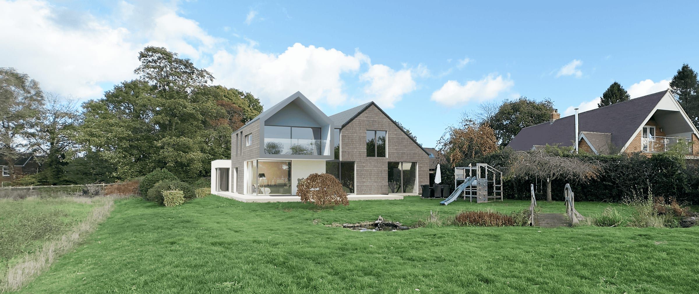 Planning granted for chalet bungalow extension and remodelling, Liphook, East Hampshire, view 3