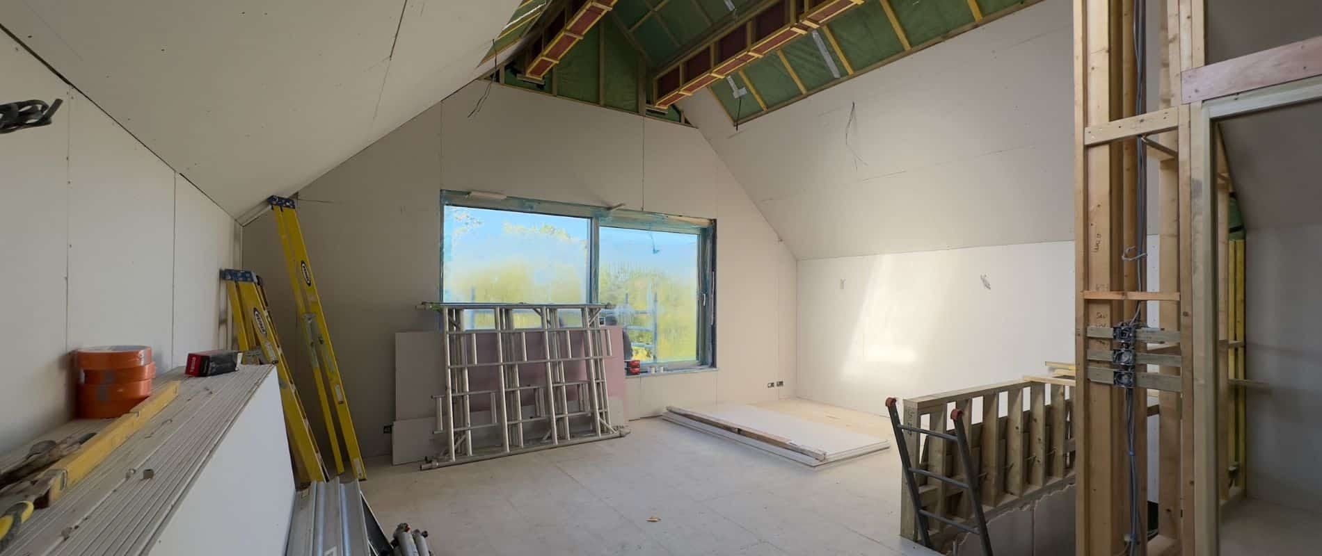 Chalet bungalow extension & remodelling nearing completion by Haslemere architects, view 4