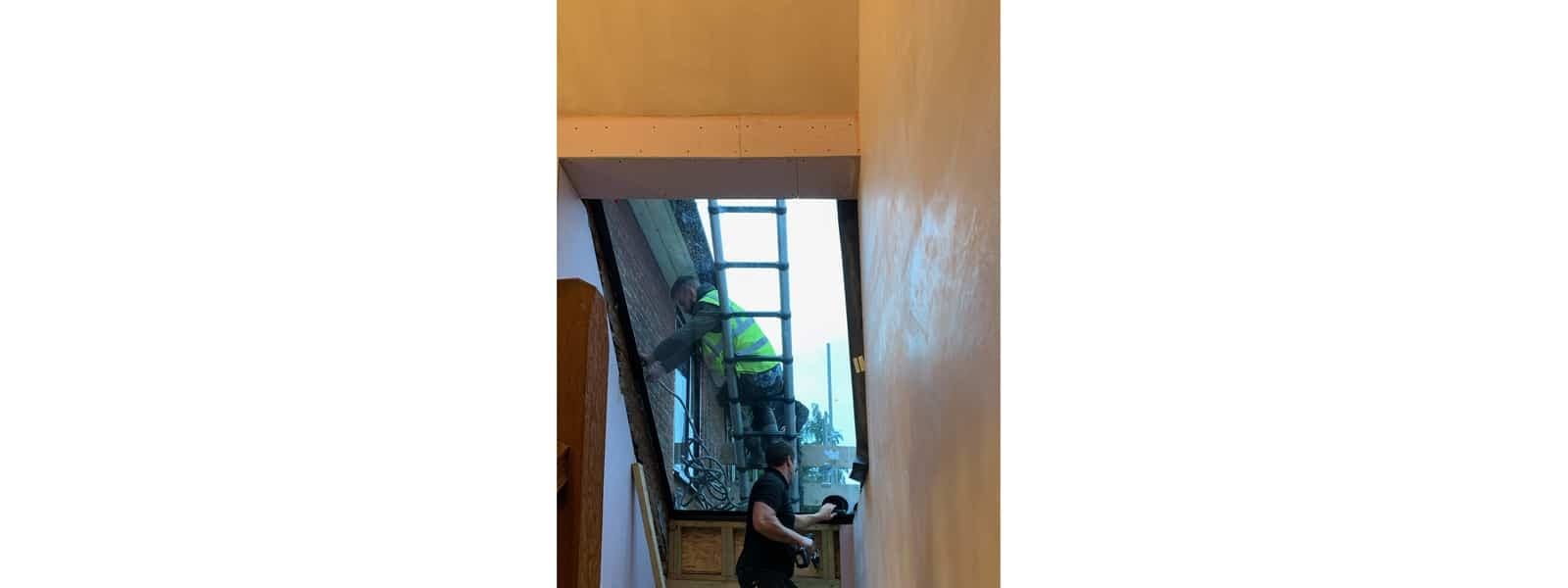 Glazing installation takes place at extension project in Dorking, Surrey, view 4
