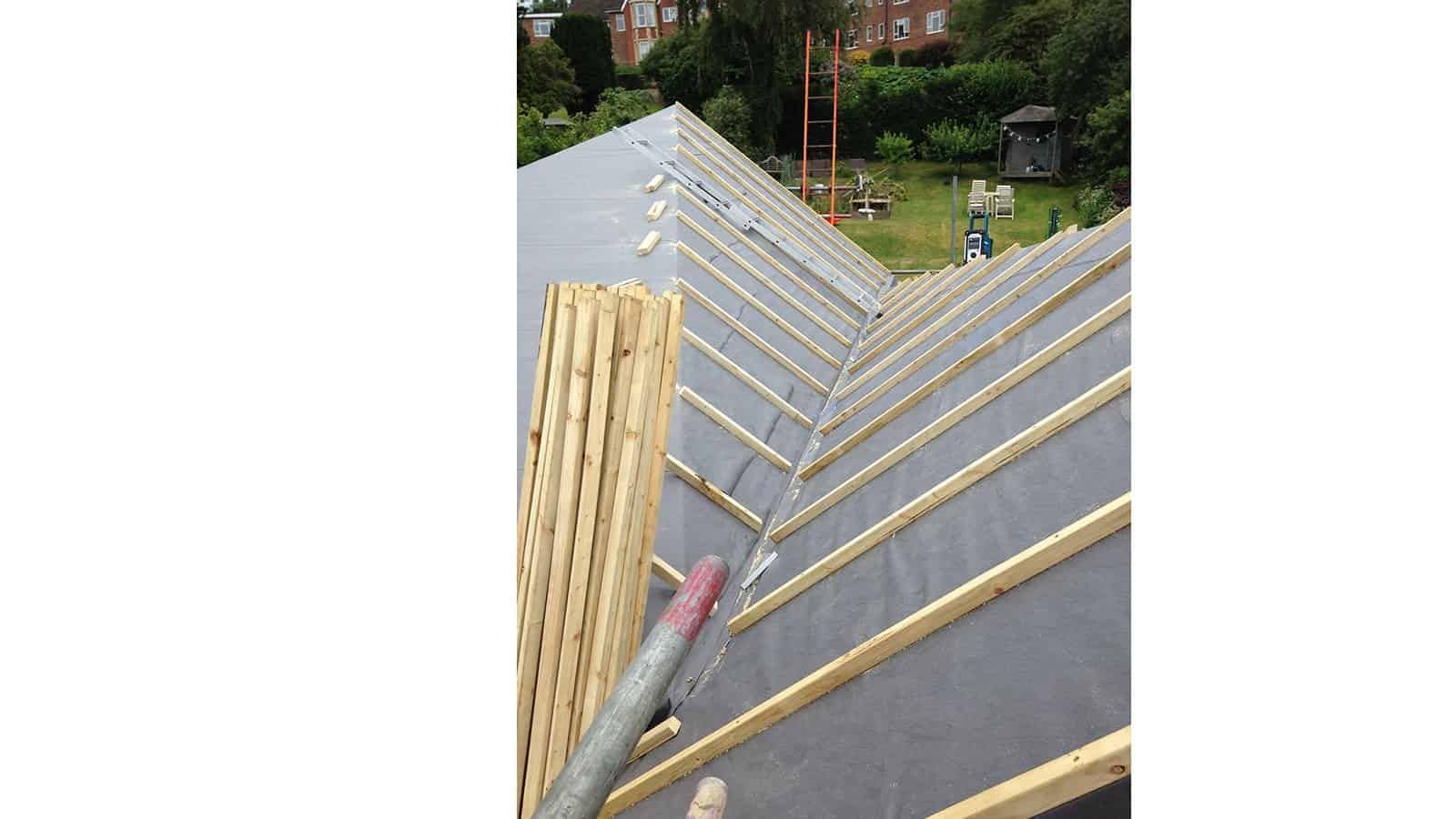 Work continues to transform a bungalow in Haslemere, Surrey, view 4