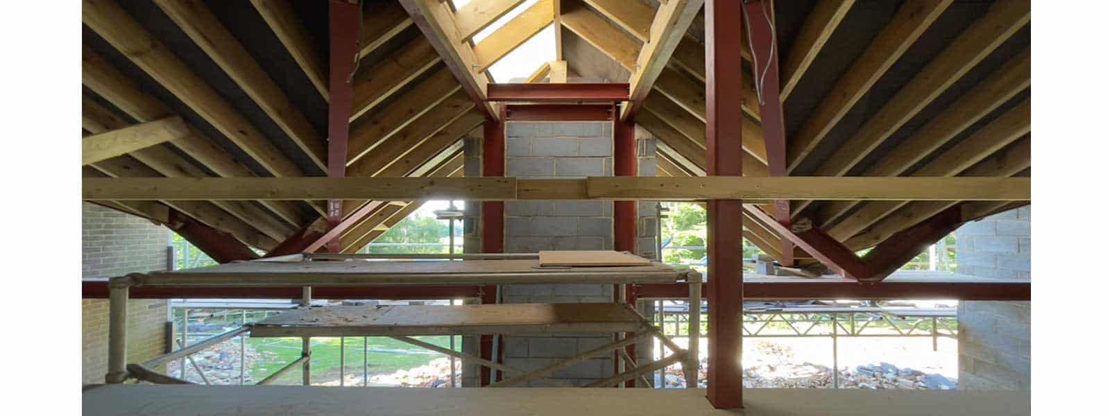 Construction progress country house remodelling, Liss SDNP, view 4