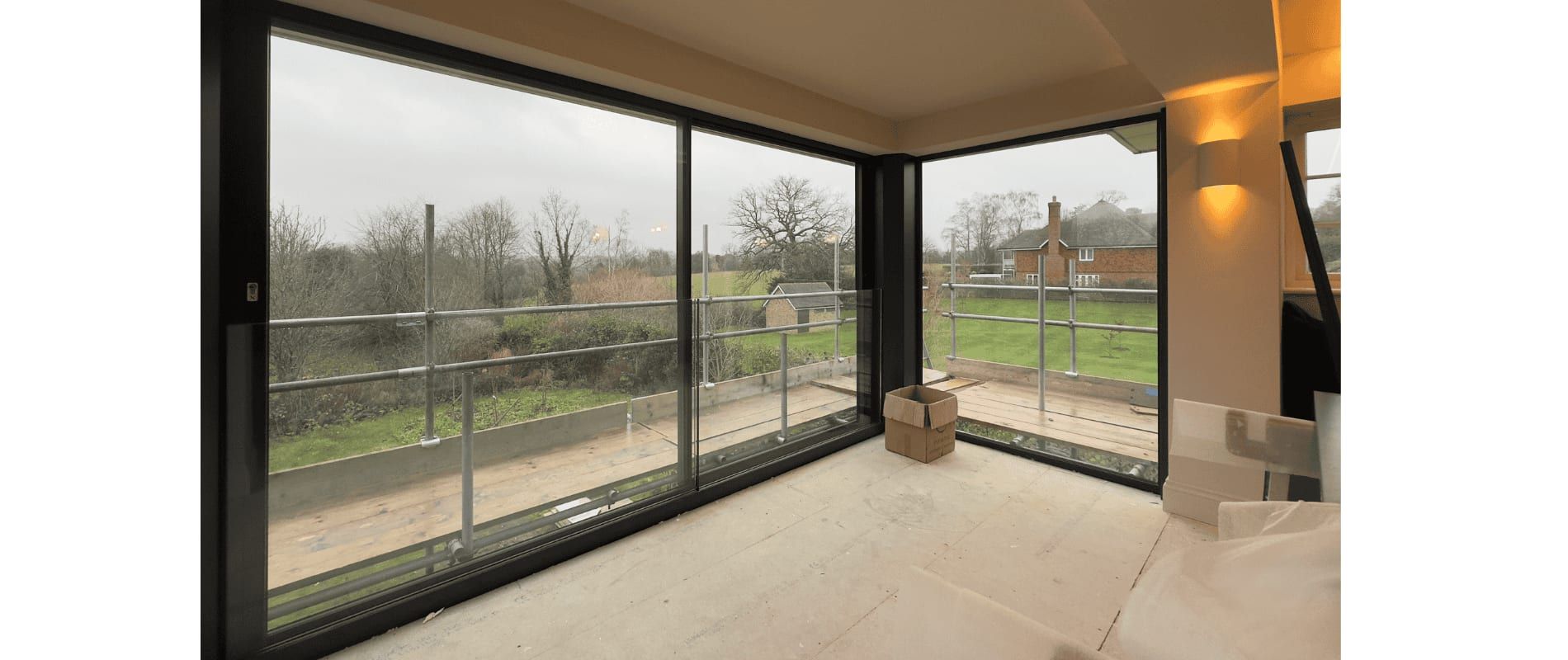 Remodelling, interior design and new two-storey bay window nearing completion, Godalming Surrey, view 5