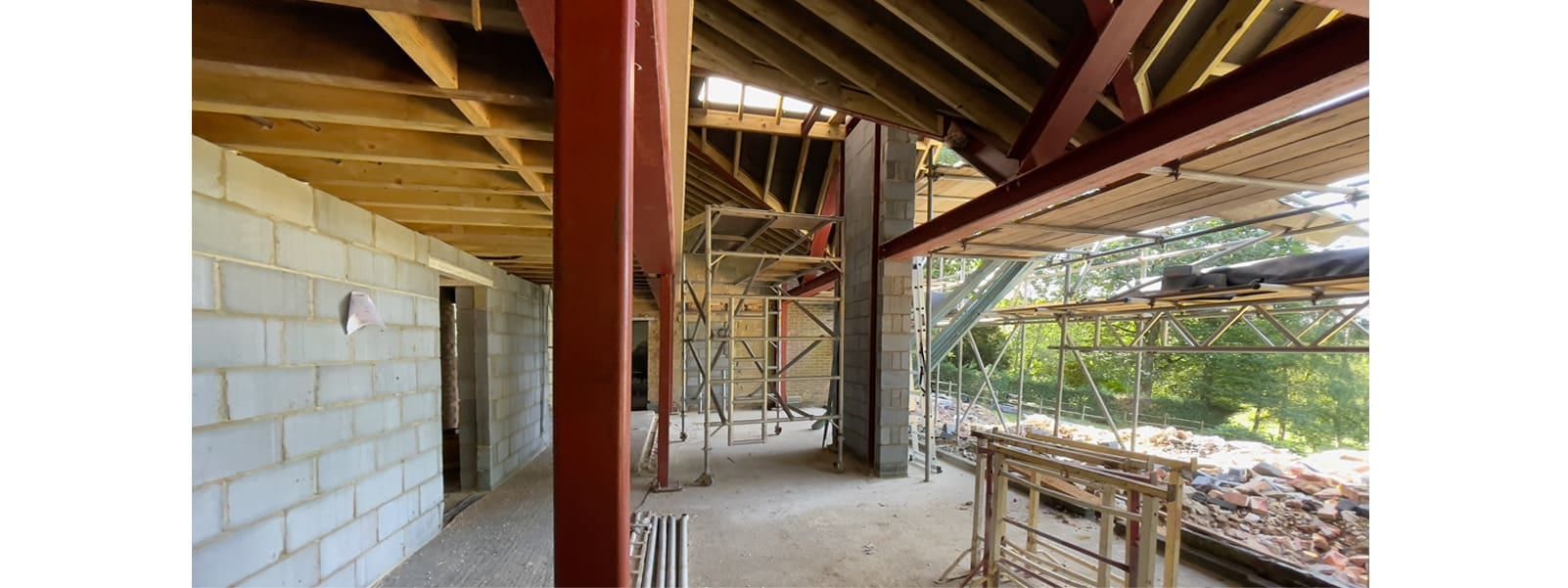 Construction progress country house remodelling, Liss SDNP, view 6