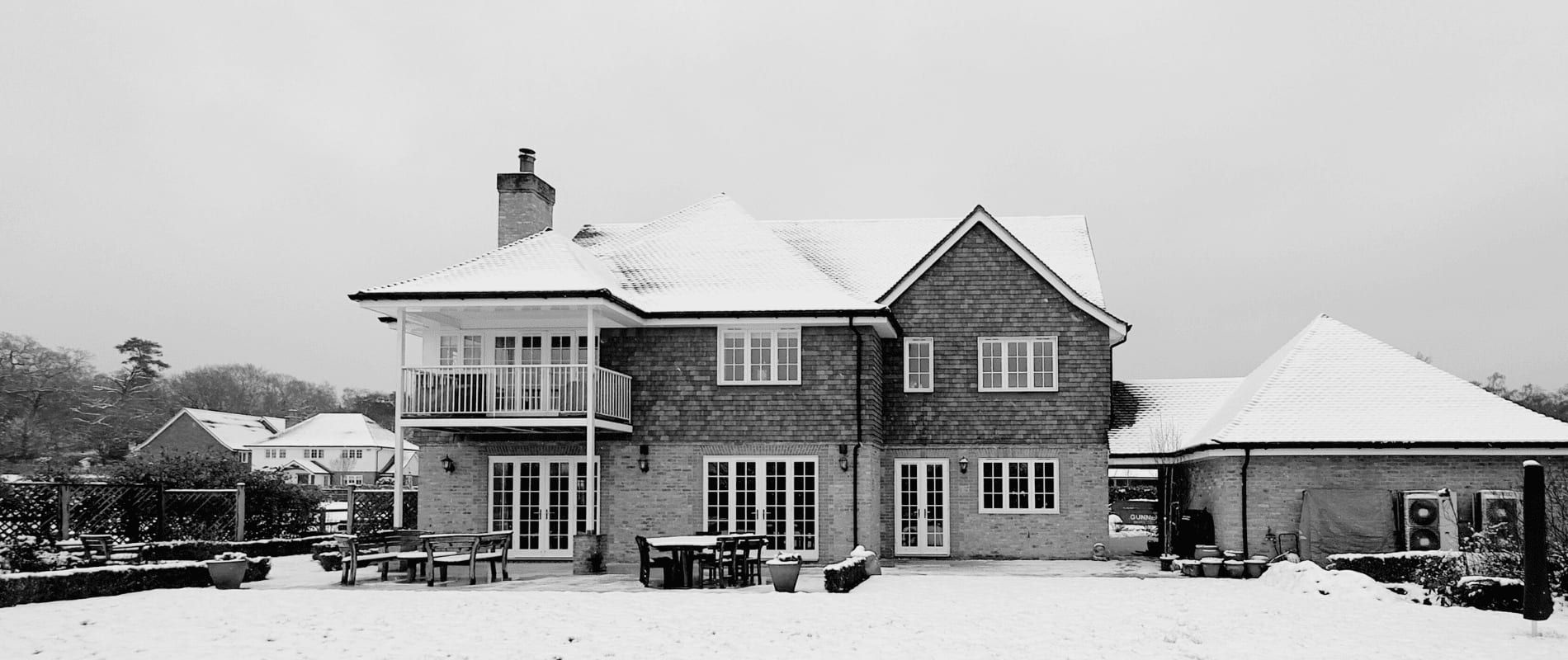 Remodelling, interior design and new two-storey bay window nearing completion, Godalming Surrey, view 7