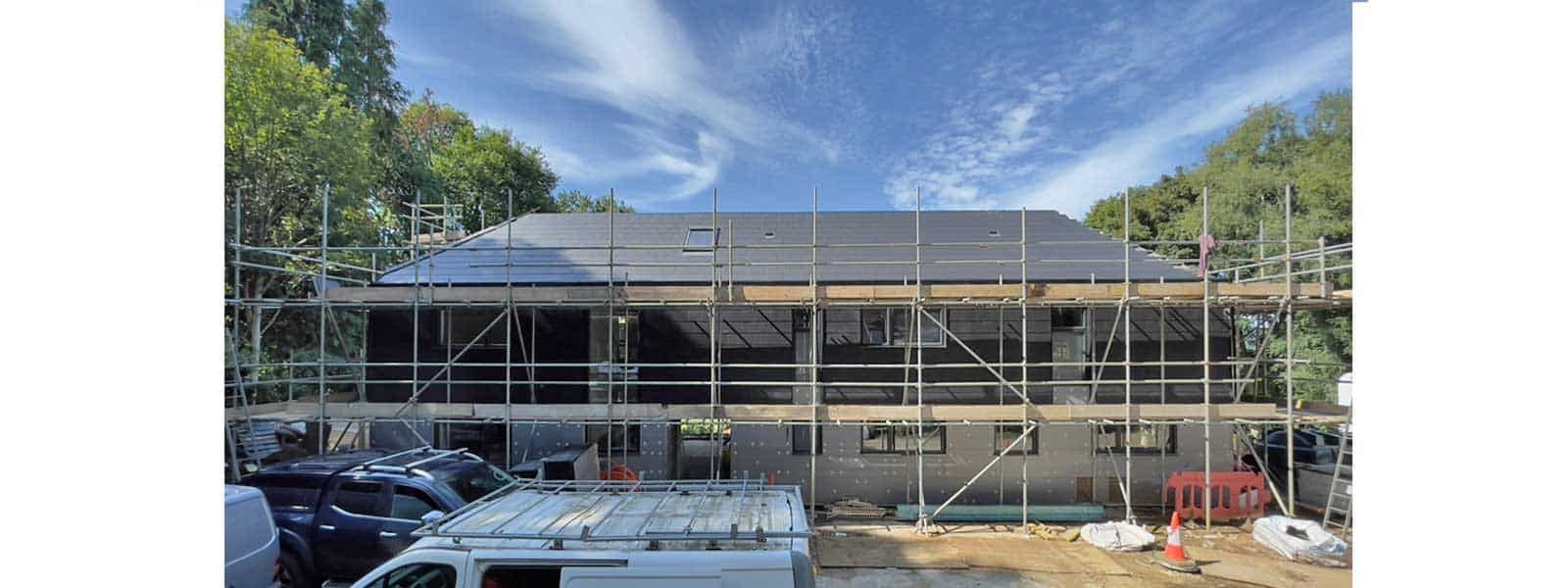 Construction progress country house remodelling, Liss SDNP, view 7