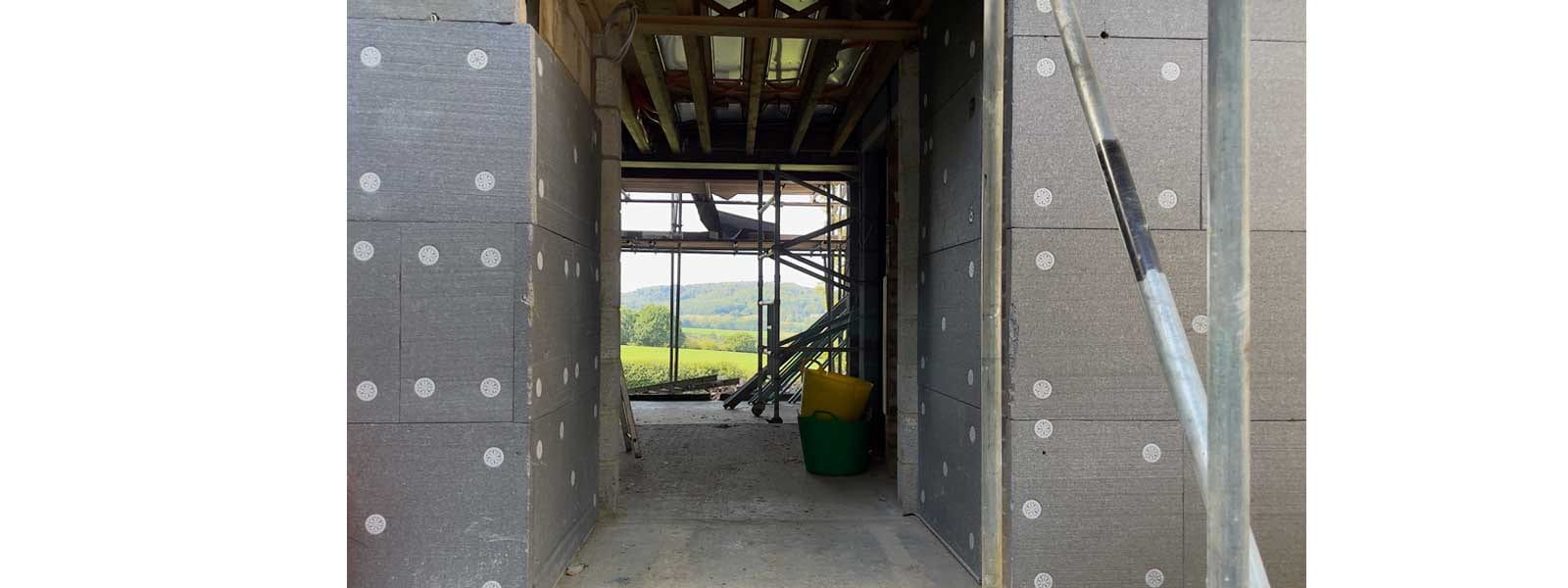 Construction progress country house remodelling, Liss SDNP, view 8