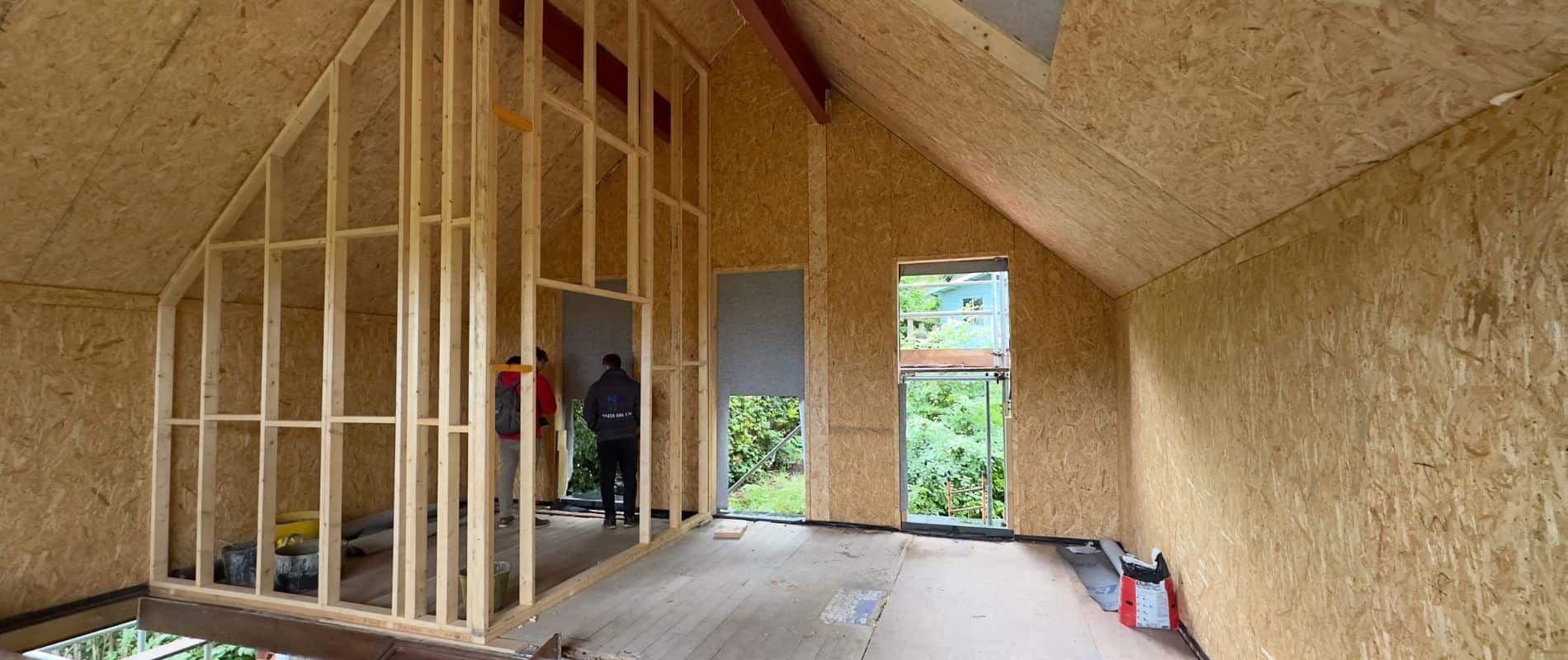 Chalet bungalow extension & remodelling nearing completion by Haslemere architects, view 9