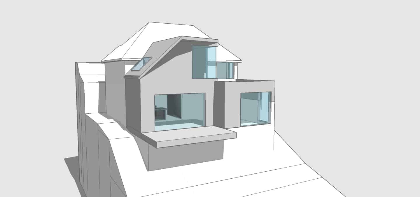 Planning granted to remodel & extend a 1940s home, Haslemere, Surrey