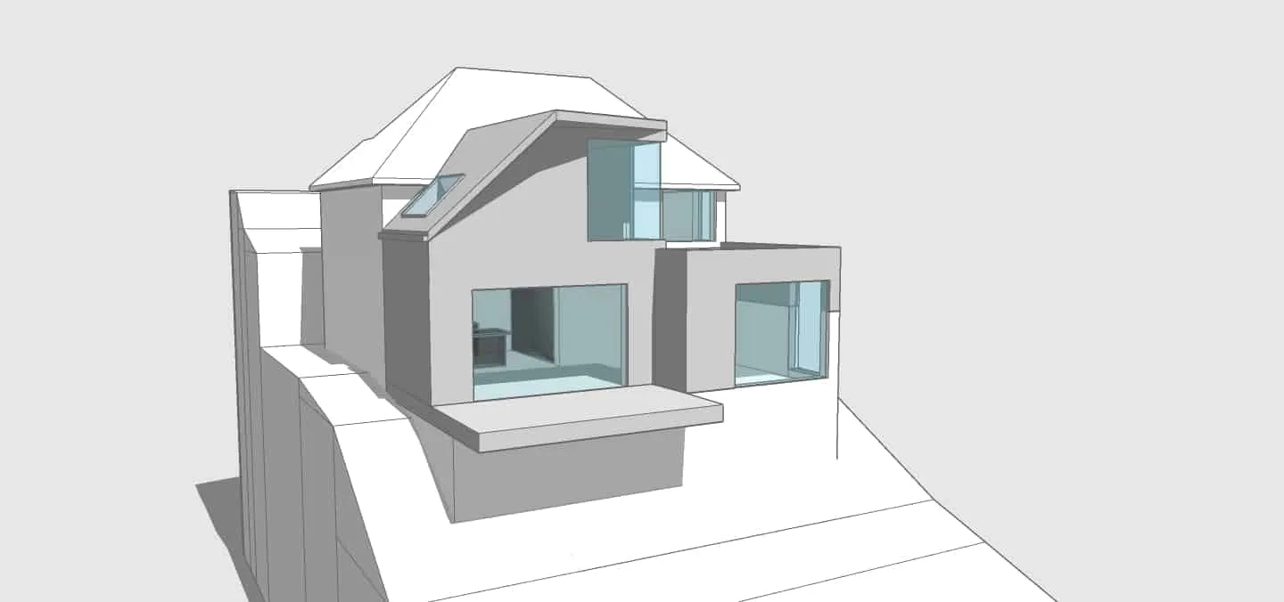 Planning granted to remodel & extend a 1940s home, Haslemere, Surrey