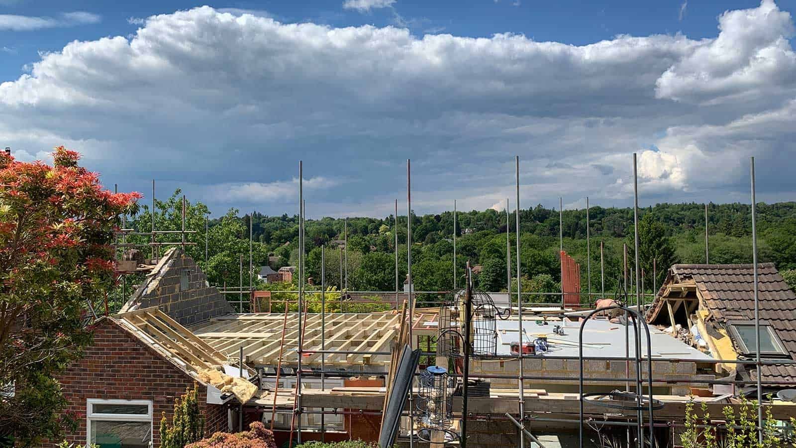 Work has begun to transform a bungalow in Haslemere, Surrey